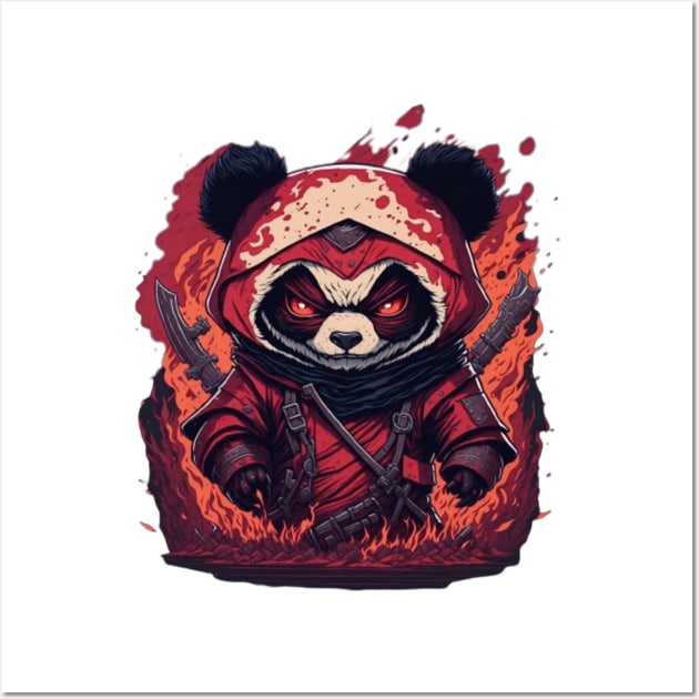 EVIL NINJA PANDA Wall Art by Ginta Art Abstract 